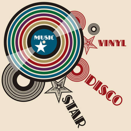 retro background consist of colorful patterns.のイラスト素材