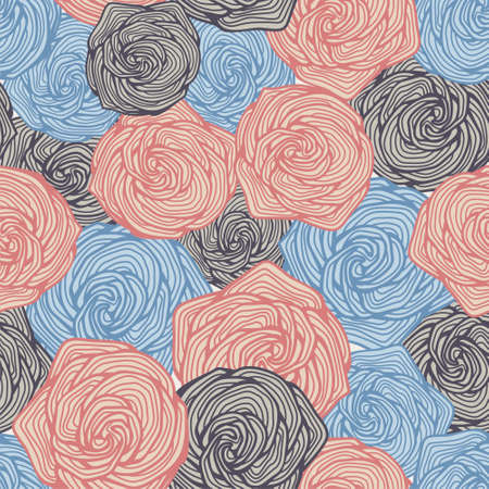 seamless background with beautiful flowers. のイラスト素材