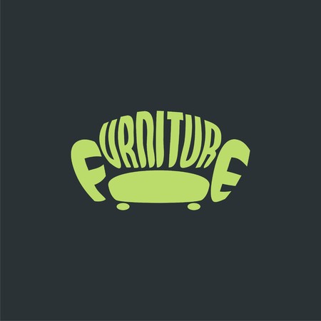 logo armchair. Furniture. のイラスト素材