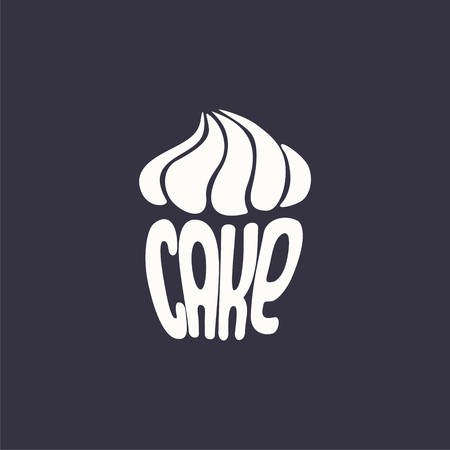 logo cupcake. design logo. Logo for bakery shop.のイラスト素材