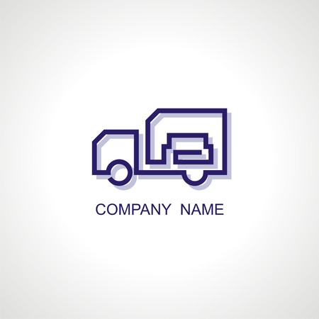 Vector logo for shipping company. Modern Icon and sign design. Vector Illustration.のイラスト素材