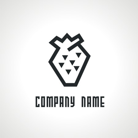 Vector logo strawberry. Modern Icon and sign design. Vector Illustration.のイラスト素材