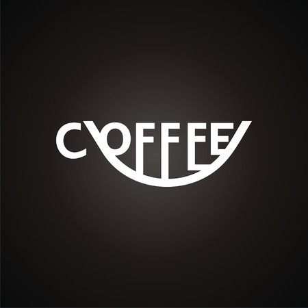 logo with cup of coffee. Modern Icon for company brand. Vector Illustration.のイラスト素材