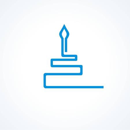 logo cake. Vector design logo. Logo for bakery shop. Vector illustrationのイラスト素材