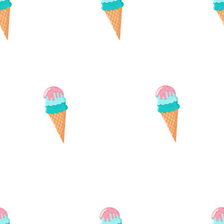 Pattern "Ice cream"のイラスト素材