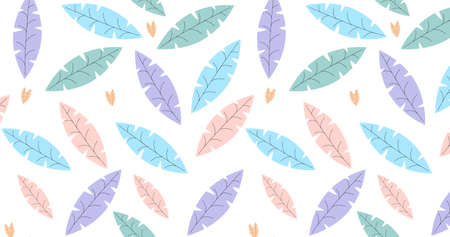 pastel pattern with leaves. very soft and airy. for printing on various materials.