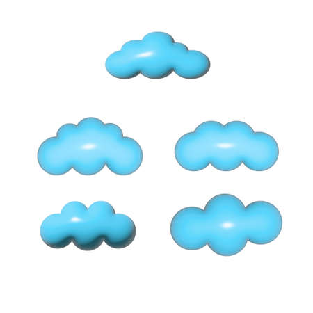 3d cloud for design, printing, social networksの写真素材