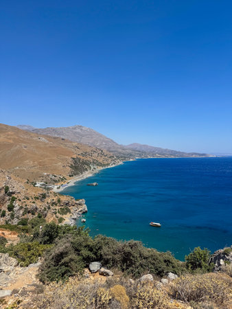 Panoramic view of the island of Crete, Greece.