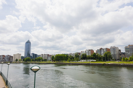 Colorful kayaks on the beach in the summer, Belgiumの写真素材