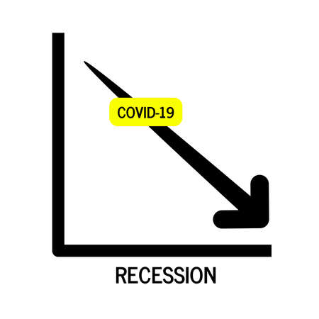 Economy and disease as an economic pandemic fear and coronavirus fears or virus Outbreak and Stock market selling as a sick financial health business recession conceptnomy, disease as an economic pandemic fear and coronavirus fears. Virus Outbreak and Stock market selling as a sick financial health business recession concept.のイラスト素材