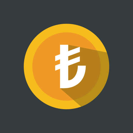 turkish lira sign icon. Currency sign - money symbol. World economics. Vector money symbol. Bank payment symbol. Vector illustration. Transparent background.のイラスト素材