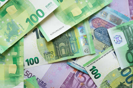 Background with euro money bills