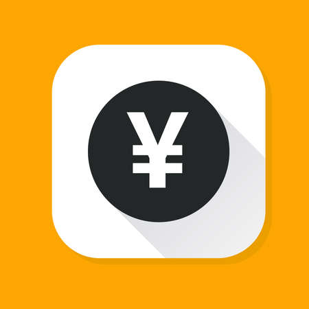 Yen or Yuan sign icon. Currency sign - money symbol. flat icon currency coin for button info graphics simple.のイラスト素材