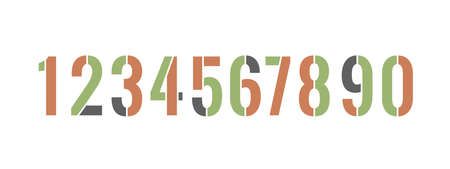 Colorful number icon set. Flat icons.のイラスト素材