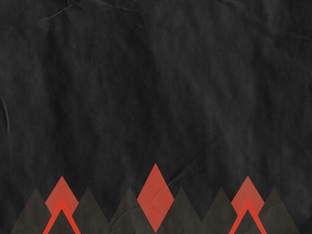 Black paper with a red triangle pattern. Copy space.