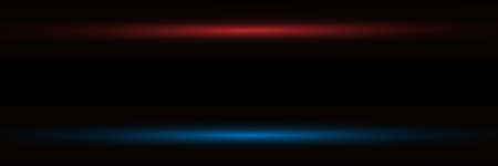 Abstract neon blue and red lights lines on black background vector illustration. Easy replace use to any image.のイラスト素材