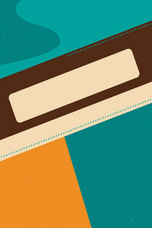 Vintage frame vector illustration, border or frame. Abstract style template for web banner, business presentation, branding pack, print, wallpaper, poster.のイラスト素材