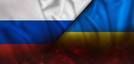 diplomatic relations between Ukraine and russia.の写真素材