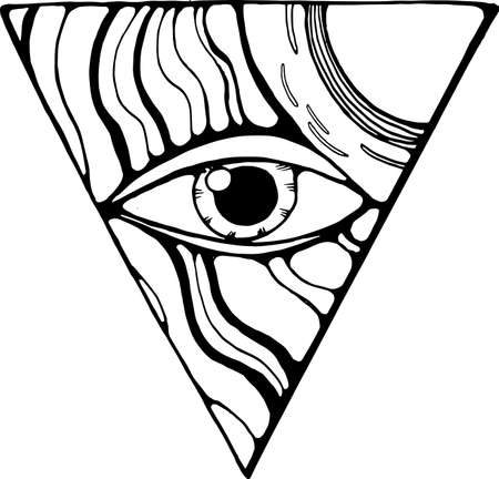 Symbol of the great architect of the universe.のイラスト素材