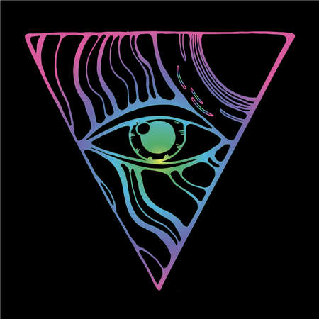 Color symbol of the great architect of the universe.のイラスト素材