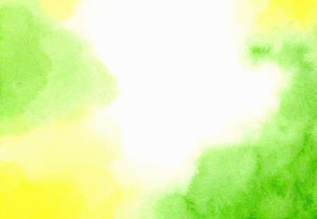 background abstract for invitation green yellow watercolorの写真素材