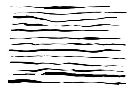 A set of vector watercolor and ink strokes hand drawnのイラスト素材