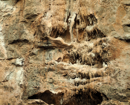 small Stalactites on the wall. natural stone textureの写真素材