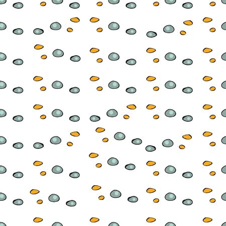 Seamless pattern of small colorful stones on a white background cartoon styleのイラスト素材