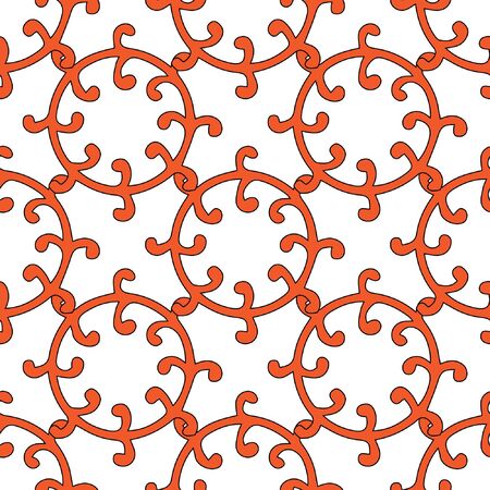 Vector seamless pattern. Abstract stylish background. Wavy geometric texture with winding ribbon. striped loopy ribbonのイラスト素材