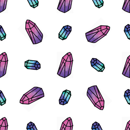 Cosmic crystals patternのイラスト素材