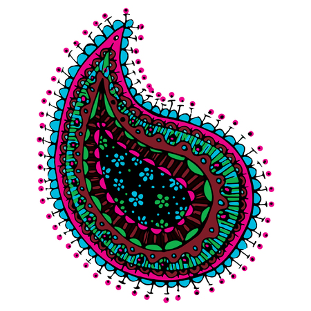 Seamless pattern of beautiful paisleyのイラスト素材