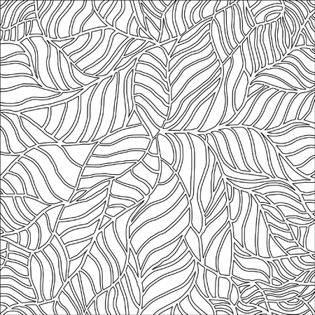 Black and white pattern with abstract waves.のイラスト素材