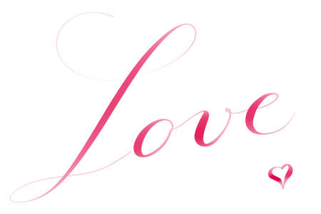 Love wriggle in romantic lettersの写真素材