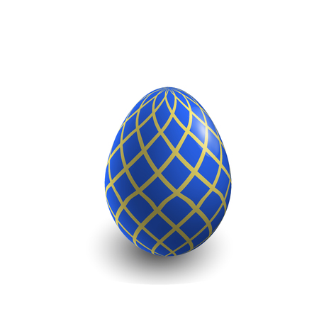 Blue Easter eggのイラスト素材