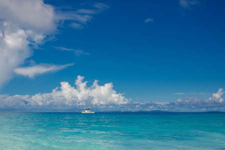blue sea and clouds on skyの写真素材