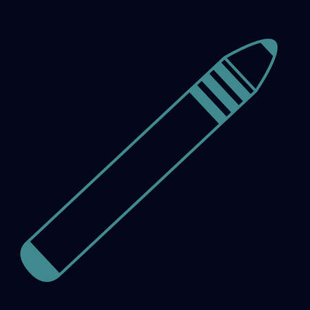 Vector illustration of green color pencil iconのイラスト素材