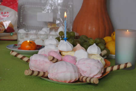 Happy birthday! Original desert.の写真素材