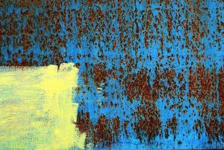 Industrial composition with colorful spots