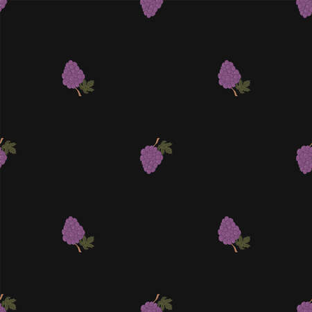 Seamless pattern with hand-drawn grapes. fruit print.のイラスト素材