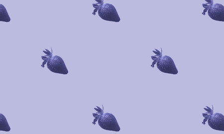 Strawberry. Pattern of strawberries on colored background. Color of the year 2022 very periの写真素材