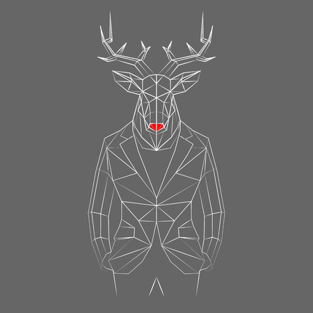A deer with white lines.のイラスト素材