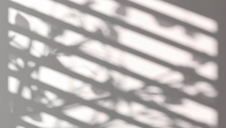 Abstract shadow of foliage and blinds backgroundの写真素材