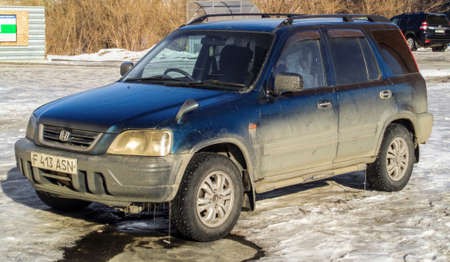 Kazakhstan, Ust-Kamenogorsk, february 24, 2019: Honda CR-V at the city streetのeditorial素材