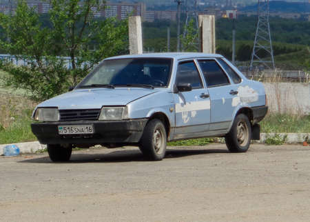 Kazakhstan, Ust-kamenogorsk, may 23, 2019: Lada Samara (Vaz 21099, Lada Sputnik) Old russian carのeditorial素材