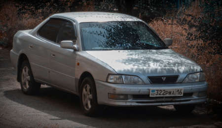 Kazakhstan, Ust-Kamenogorsk, September 1, 2019: Toyota Vista. Old japanese carのeditorial素材