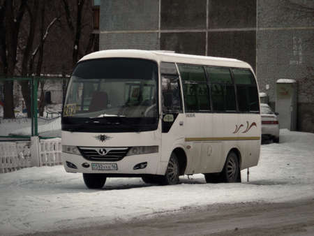 Kazakhstan, Ust-Kamenogorsk, December 22, 2019: Chinese bus Shaolin. Public transportのeditorial素材