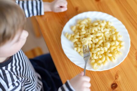 On a fork pasta palletsの写真素材