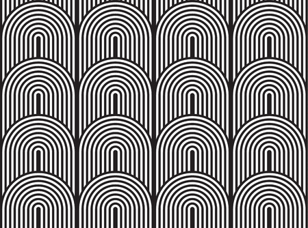 Vector seamless pattern. Modern stylish texture. Geometric striped ornament. Monochrome linear weaving.のイラスト素材