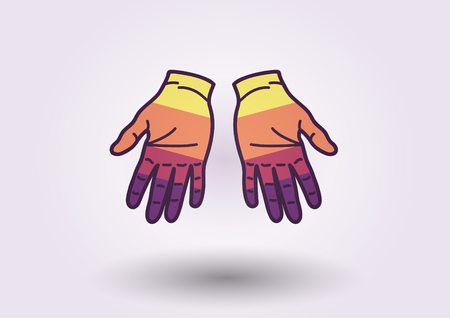 Colorful hands backgroundのイラスト素材