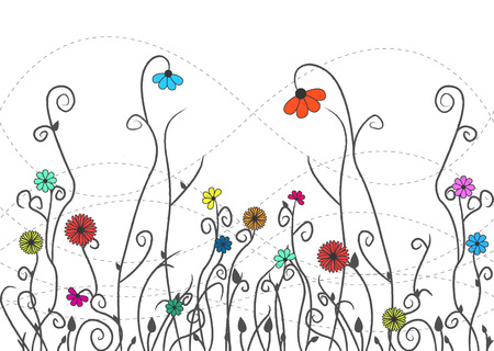 Floral seamless patternのイラスト素材